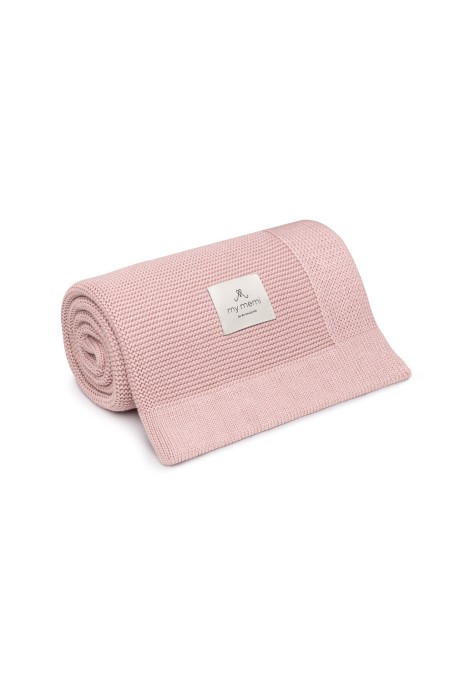 Bambusowy kocyk powder pink 80x100 - classic