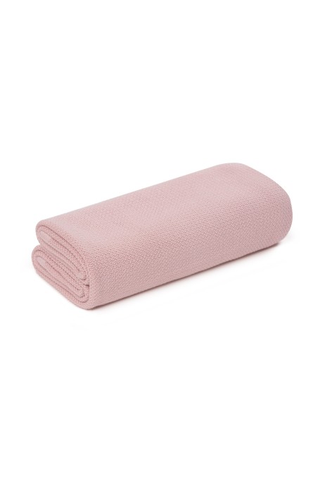 Bambusowy otulacz / lekki kocyk z jonami srebra 100x100 powder pink