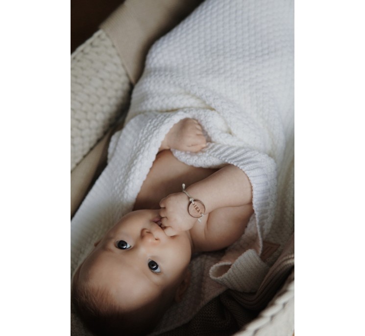 Kocyk ze 100% wełny merino cream - premium collection