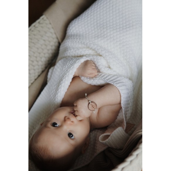 Kocyk ze 100% wełny merino cream - premium collection