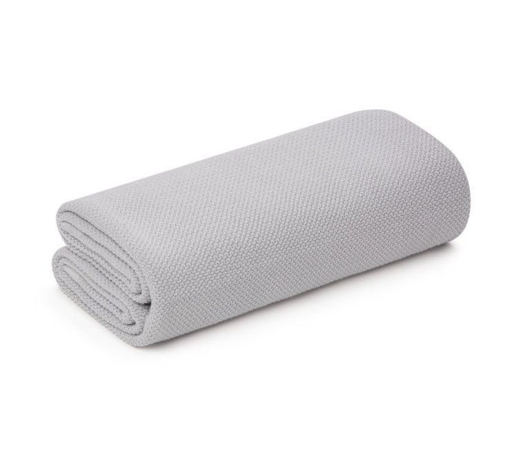 Bambusowy otulacz / lekki kocyk z jonami srebra 100x100 light grey