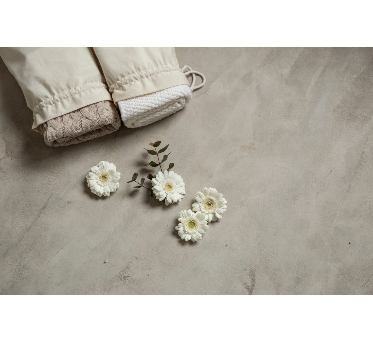 Kocyk warkocz ze 100% wełny merino warm beige - premium collection