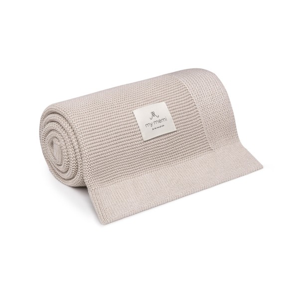 Bambusowy kocyk light beige 80x100 - classic