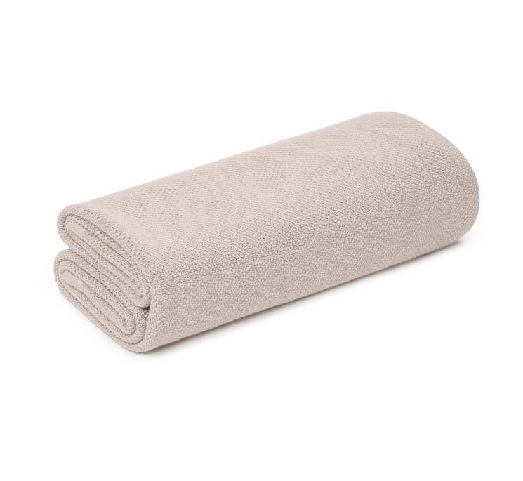 Bambusowy otulacz / lekki kocyk z jonami srebra 100x100 light beige