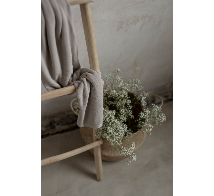 Bambusowy otulacz / lekki kocyk z jonami srebra 100x100 light beige
