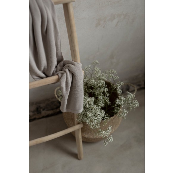 Bambusowy otulacz / lekki kocyk z jonami srebra 100x100 light beige