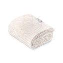 Ciepły kocyk ze 100% wełny merino cream Wave - premium collection