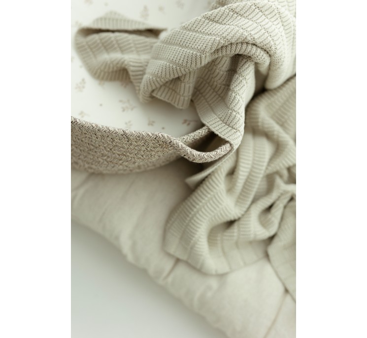 Bambusowy kocyk light beige 80x100 - Vini - MY MEMI