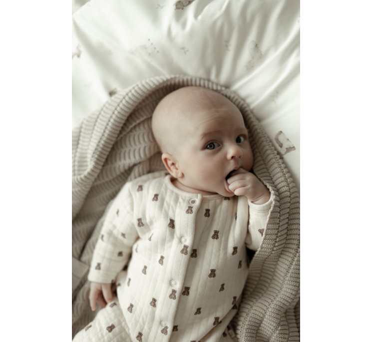 Bambusowy kocyk light beige 80x100 - Vini - MY MEMI