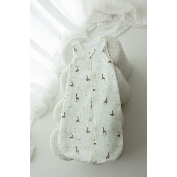 Bio Baumwolle Musselin Babyschlafsack 0 - 5 Monate 1.0 TOG - giraffes - MY MEMI