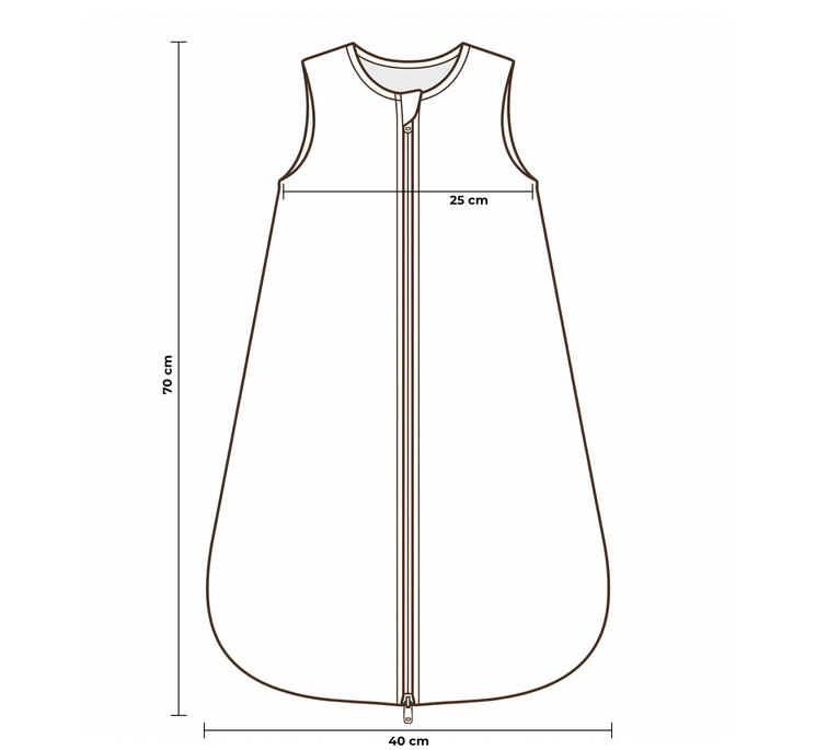 Bio Baumwolle Musselin Babyschlafsack 0 - 5 Monate 1.0 TOG - twigs - MY MEMI