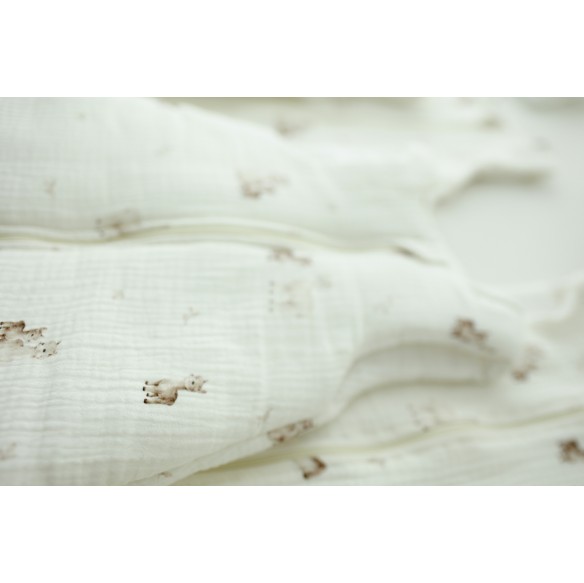 Bio Baumwolle Musselin Babyschlafsack mit Beinen 1 - 3 Jahre 1.0 TOG - alpacas