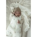 Organic cotton muslin baby sleeping bag 0 - 5 months 2.5 TOG - alpacas - MY MEMI