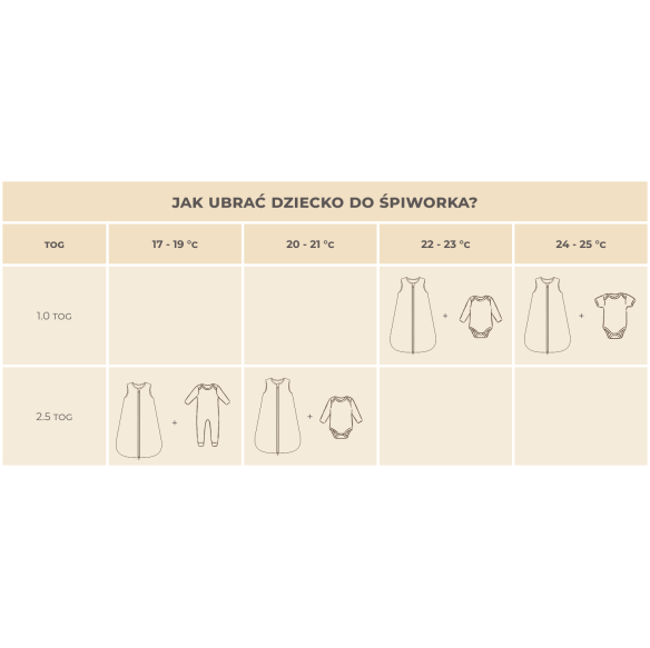 Śpiworek  0 - 5 mies. 2.5 TOG - giraffes - MY MEMI