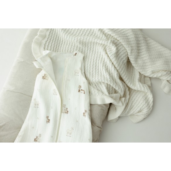 Bio Baumwolle Musselin Babyschlafsack 5 - 18 Monate 2.5 TOG - alpacas - MY MEMI
