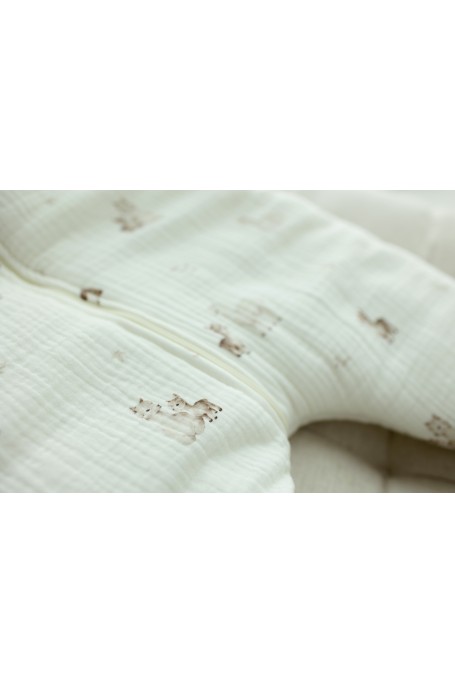 Śpiworek z organicznego muślinu z nogawkami 1 - 3 lata 2.5 TOG - alpacas 2