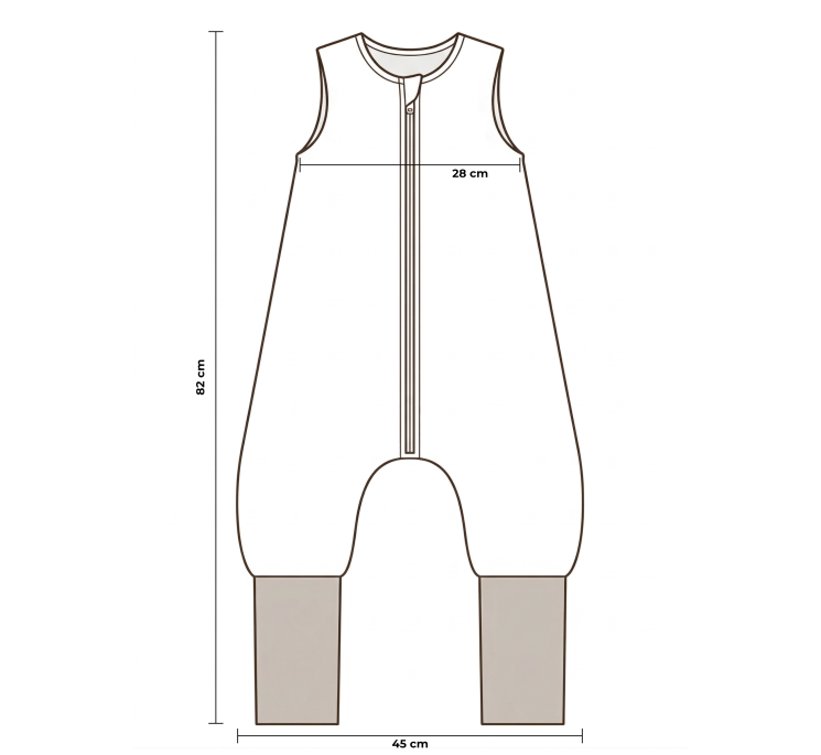 Bio Baumwolle Musselin Babyschlafsack mit Beinen 1 - 3 Jahre 2.5 TOG - little sheeps - MY MEMI