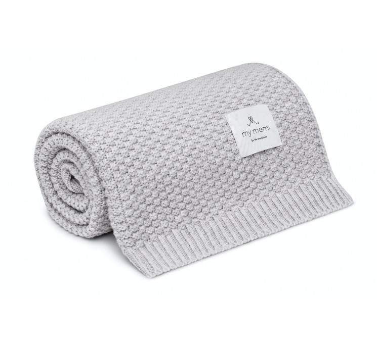 Merino Wool Blanket Grey | Woollen Baby Blankets | Wollen Accessories