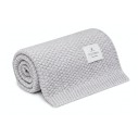 Kocyk ze 100% wełny merino light grey - premium collection - MY MEMI
