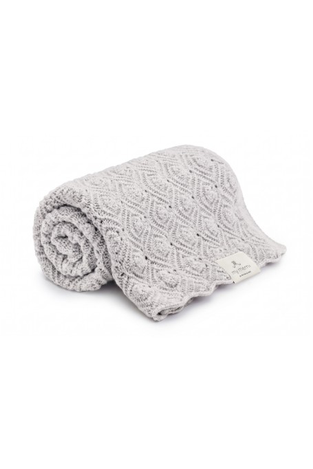 Babydecke aus 100% Merinowolle Light Grey Pearl – Premium Collection - MY MEMI