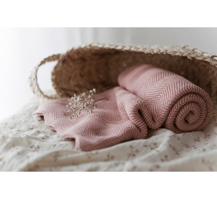 Bamboo blanket powder pink 80x100 - fir MY MEMI