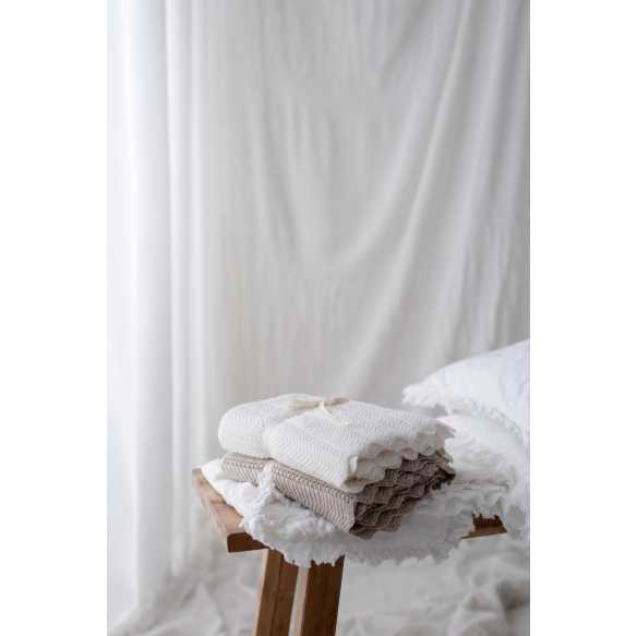 Bamboo Blanket 80x100 light beige - feather - MY MEMI