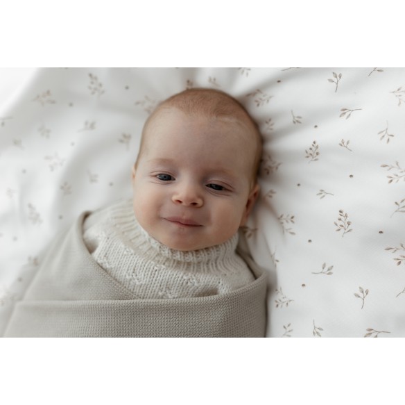 Bamboo Baby Swaddle Blanket with Silver Ions 100x100 Cream MY MEMI