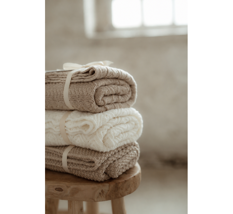 Merino Wool Blanket Powder Pink | Woollen Baby Blankets | Wollen Accessories