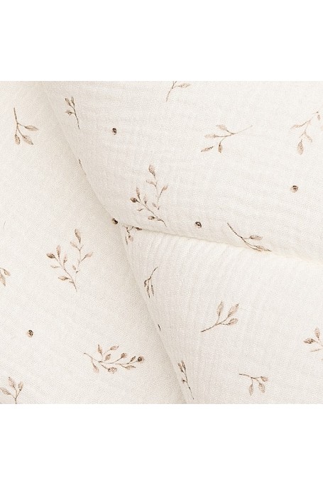 2w1 rożek/kołderka z organicznego muślinu - twigs - MY MEMI 2