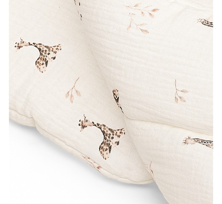 2w1 rożek/kołderka z organicznego muślinu - giraffes - MY MEMI