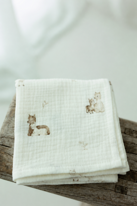 Bio Baumwolle Musselin Windel 60x65 - alpacas - MY MEMI