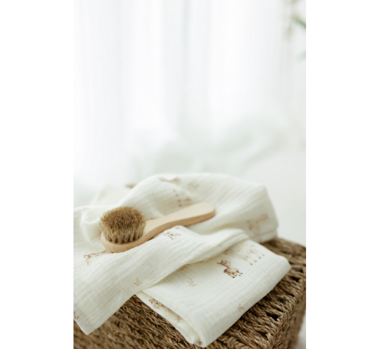 Organic cotton muslin diaper 60x65 - alpacas - MY MEMI