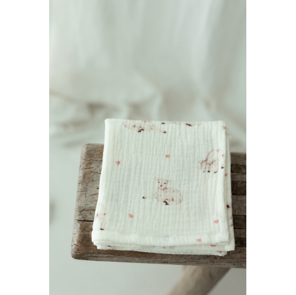 Bio Baumwolle Musselin Windel 60x65 - little sheeps