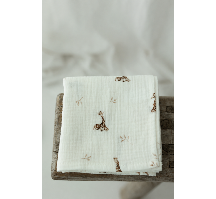 4er-Pack Bio Baumwolle Musselin Windeln 35x35 - giraffes - MY MEMI