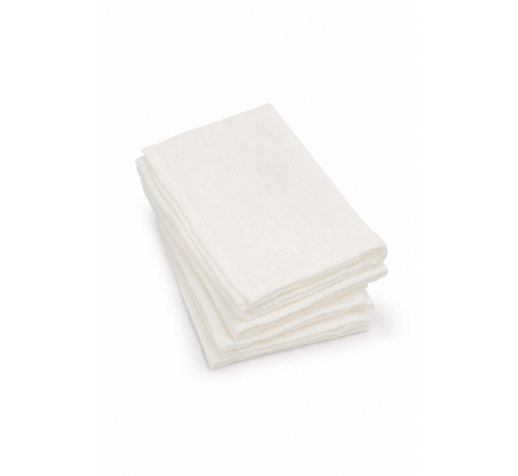 4-pak pieluszek muślinowych z bawełny organicznej 35x35 - cream