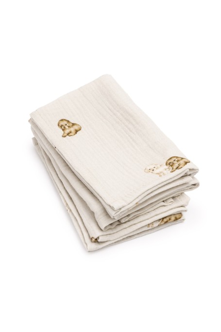 4er-Pack Bio Baumwolle Musselin Windeln 35x35 - cavapoo - MY MEMI