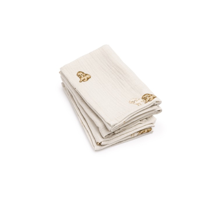 4er-Pack Bio Baumwolle Musselin Windeln 35x35 - cavapoo - MY MEMI