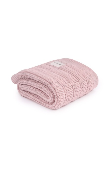 Babydecke aus 100% Merinowolle Powder Pink Fjord – Premium Collection - MY MEMI