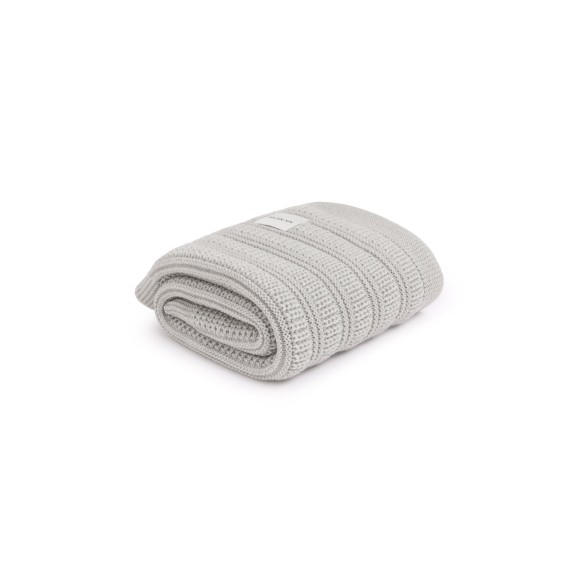 Babydecke aus 100% Merinowolle Light Grey Floral – Premium Collection - MY MEMI