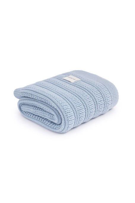 Babydecke aus 100% Merinowolle Baby Blue Fjord – Premium Collection - MY MEMI
