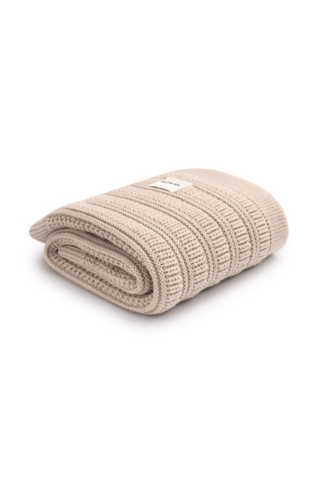 Babydecke aus 100% Merinowolle Warm Beige Fjord – Premium Collection - MY MEMI