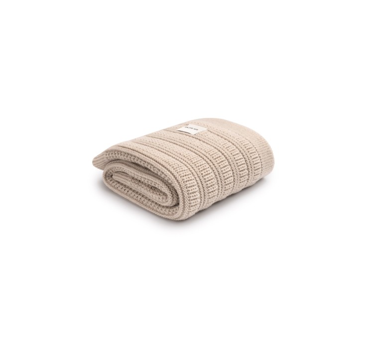 Babydecke aus 100% Merinowolle Warm Beige Fjord – Premium Collection - MY MEMI