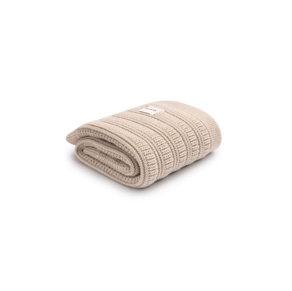 Babydecke aus 100% Merinowolle Warm Beige Fjord – Premium Collection - MY MEMI