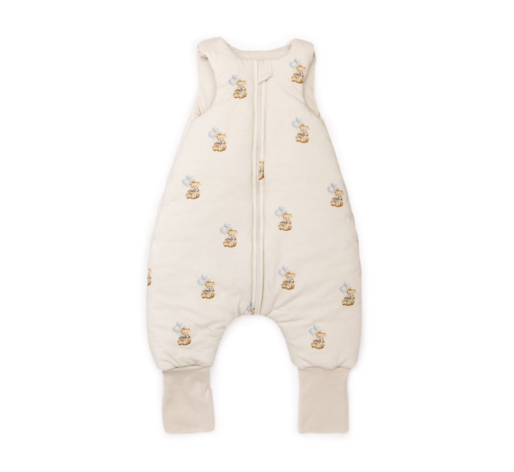 Bio Baumwolle Babyschlafsack mit Beinen 1 - 3 Jahre 2.5 TOG - teddy - MY MEMI