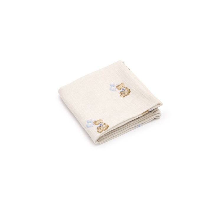 Bio Baumwolle Musselin Windel 60x65 - teddy - MY MEMI