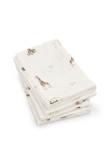 4er-Pack Bio Baumwolle Musselin Windeln 35x35 - giraffes - MY MEMI