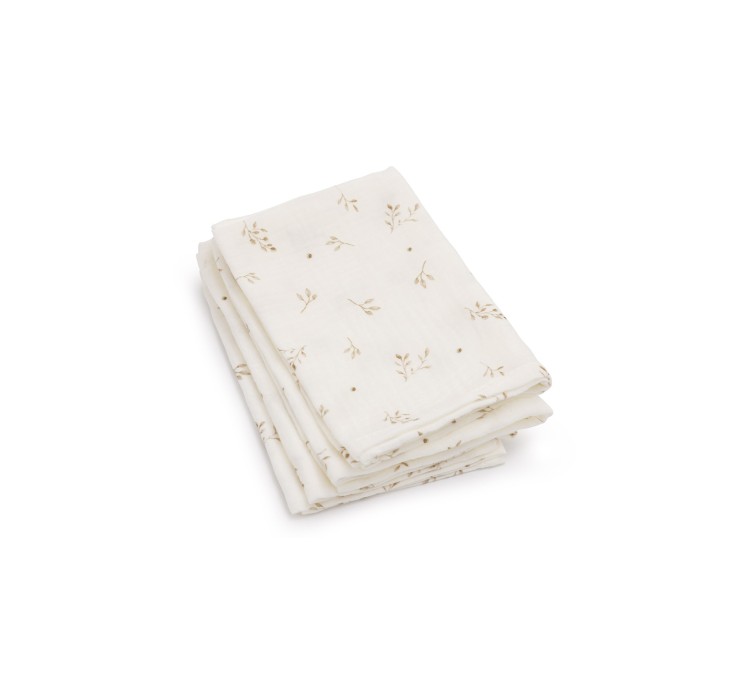 4er-Pack Bio Baumwolle Musselin Windeln 35x35 - twigs - MY MEMI