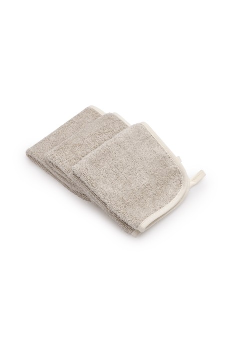 3-pak ręczniczków bambusowych do twarzy / odbijania / mycia light beige - MY MEMI