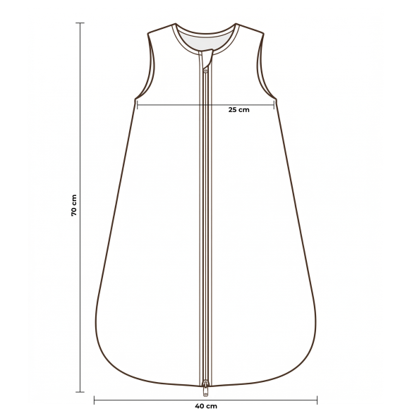 Śpiworek z bawełny organicznej 0 - 5 mies. 2.5 TOG - teddy - MY MEMI
