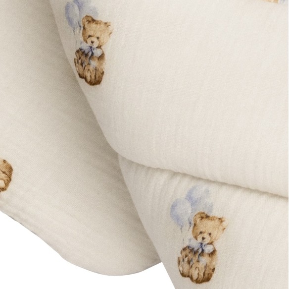 2in1 Bio Baumwolle Musselin Kegel / Bettwäsche - teddy - MY MEMI